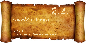 Radván Laura névjegykártya